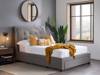 Land Of Beds Campbell Grey Fabric Bed Frame1