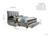 Land Of Beds Campbell Grey Fabric Double Bed Frame6