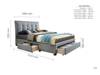 Land Of Beds Campbell Grey Fabric Double Bed Frame7