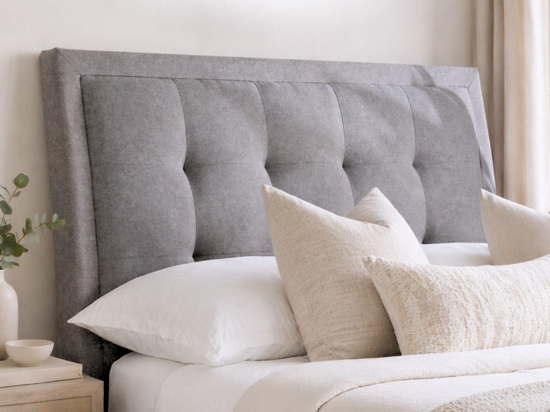 Land Of Beds Campbell Grey Fabric Bed Frame3