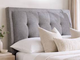 Land Of Beds Campbell Grey Fabric Bed Frame3