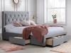 Land Of Beds Santorini Grey Fabric Double Bed Frame1