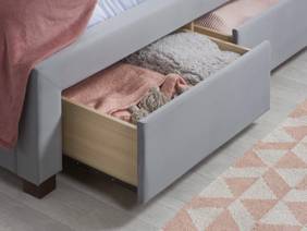 Land Of Beds Santorini Grey Fabric Bed Frame3