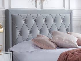 Land Of Beds Santorini Grey Fabric Bed Frame4