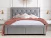 Land Of Beds Santorini Grey Fabric Bed Frame6