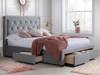 Land Of Beds Santorini Grey Fabric Super King Size Bed Frame1