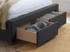 Land Of Beds Athens Charcoal Fabric Double Bed Frame3
