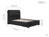 Land Of Beds Athens Charcoal Fabric Double Bed Frame8