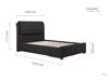 Land Of Beds Athens Charcoal Fabric Double Bed Frame9