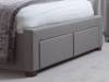 Land Of Beds Athens Grey Fabric Bed Frame4