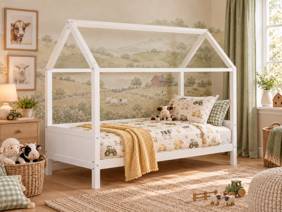 Land Of Beds Thornton Home White Wooden Kids Bed1