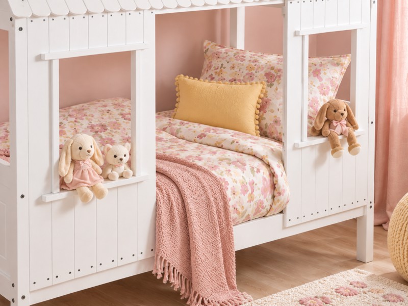 Land Of Beds Manor House White Wooden Kids Bed4