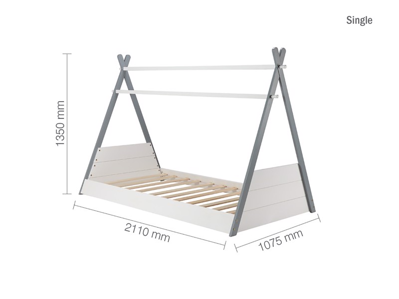 Land Of Beds Lacey Home White Wooden Kids Bed6