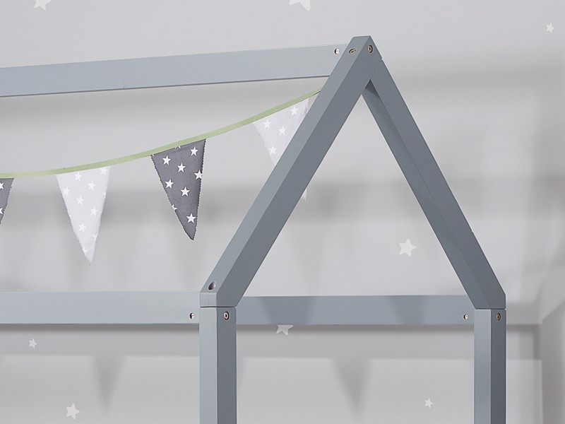 Land Of Beds Orchards House Grey Wooden Kids Bed2