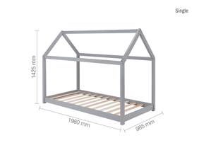 Land Of Beds Orchards House Grey Wooden Kids Bed6