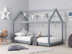 Land Of Beds Orchards House Grey Wooden Kids Bed1