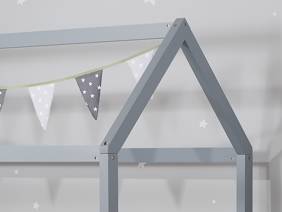 Land Of Beds Orchards House Grey Wooden Kids Bed4