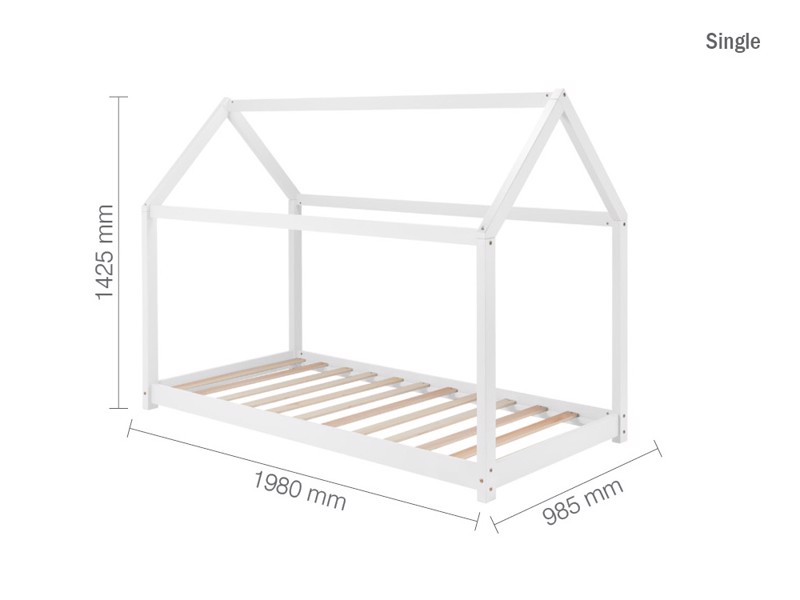 Land Of Beds Orchards House White Wooden Kids Bed6