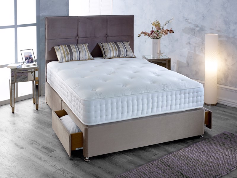 Highgrove Beds Dreamworld Halo Natural 2000 Super King Size Divan Bed1