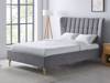 Land Of Beds Phillipa Light Grey Fabric Bed Frame1