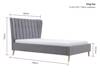 Land Of Beds Phillipa Light Grey Fabric Bed Frame7