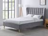 Land Of Beds Phillipa Light Grey Fabric Double Bed Frame1