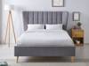 Land Of Beds Phillipa Light Grey Fabric Double Bed Frame3