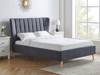 Land Of Beds Phillipa Dark Grey Fabric King Size Bed Frame1