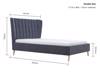 Land Of Beds Phillipa Dark Grey Fabric King Size Bed Frame6