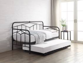 Land Of Beds Stanley Black Metal Guest Bed1