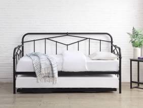 Land Of Beds Stanley Black Metal Guest Bed2