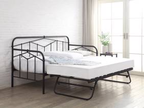 Land Of Beds Stanley Black Metal Guest Bed3