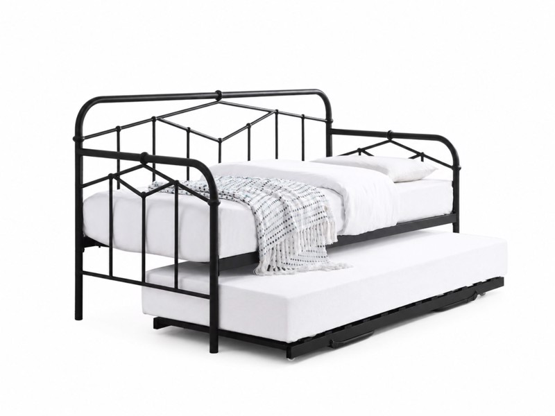 Land Of Beds Stanley Black Metal Single Guest Bed4