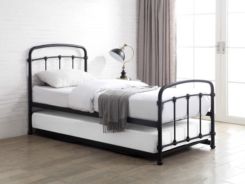 Land Of Beds Perth Black Metal Guest Bed1