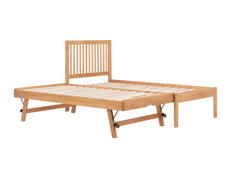 Land Of Beds Arden Honey Pine Wooden Single Guest Bed3