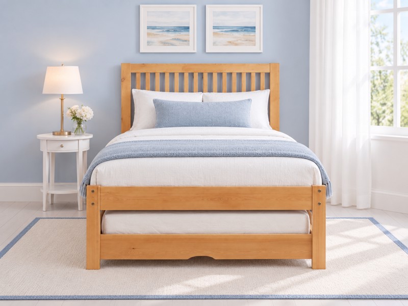 Land Of Beds Arden Honey Pine Wooden Guest Bed2