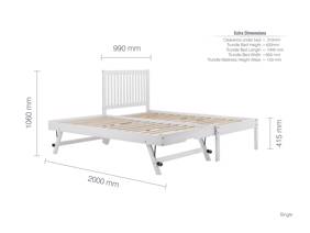 Land Of Beds Arden White Wooden Guest Bed9