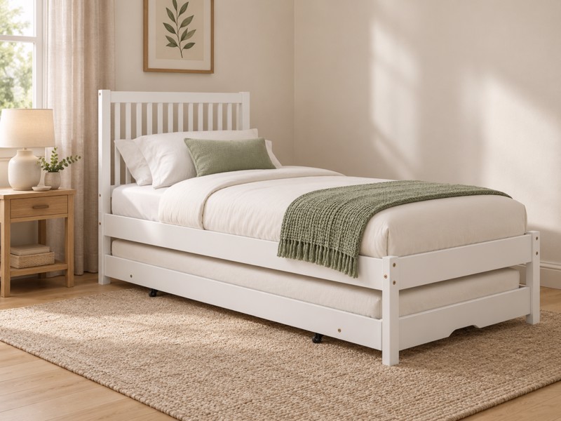 Land Of Beds Arden White Wooden Guest Bed1