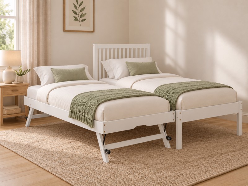 Land Of Beds Arden White Wooden Guest Bed2