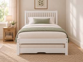 Land Of Beds Arden White Wooden Guest Bed4