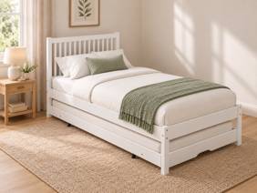 Land Of Beds Arden White Wooden Guest Bed5