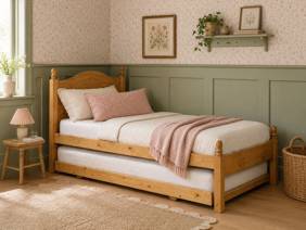 Friendship Mill Orlando Pine Wooden Small Single Guest Bed1