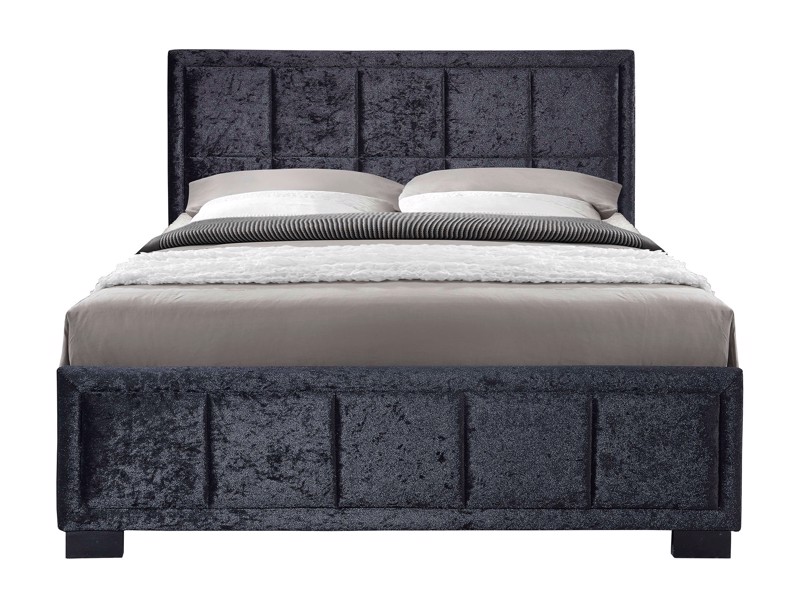 Land Of Beds Forte Black Fabric Double Bed Frame6