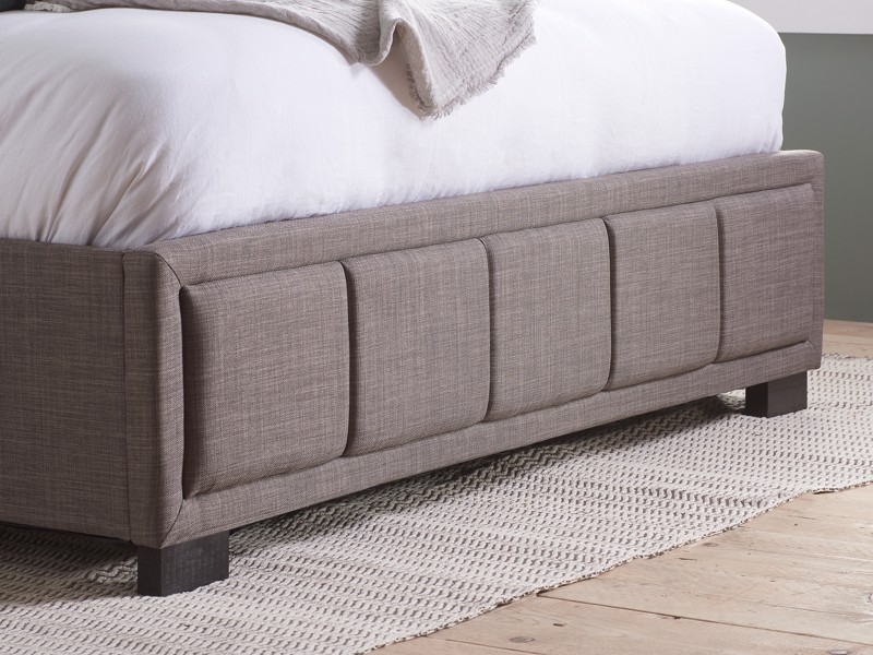 Land Of Beds Forte Grey Fabric Bed Frame3