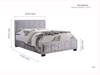 Land Of Beds Forte Steel Grey Fabric King Size Bed Frame9
