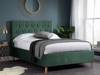 Land Of Beds Sonata Green Fabric King Size Bed Frame1