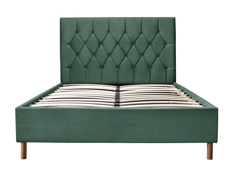 Land Of Beds Sonata Green Fabric Bed Frame4