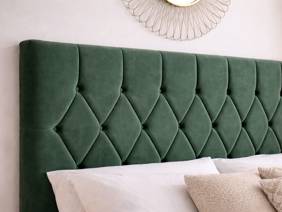 Land Of Beds Sonata Green Fabric Bed Frame3