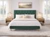 Land Of Beds Sonata Green Fabric Bed Frame2