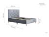 Land Of Beds Sonata Grey Fabric Bed Frame7